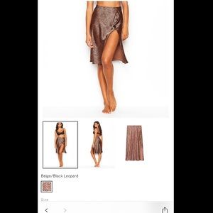 Victoria’s Secret Leopard Print Satin Skirt